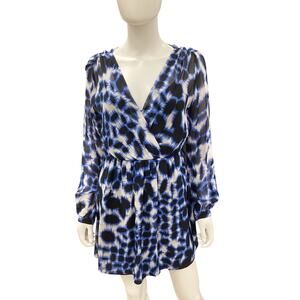 Twelfth Street By Cynthia Vincent Dress Women’s SZ S Mini Silk Blue Black &White
